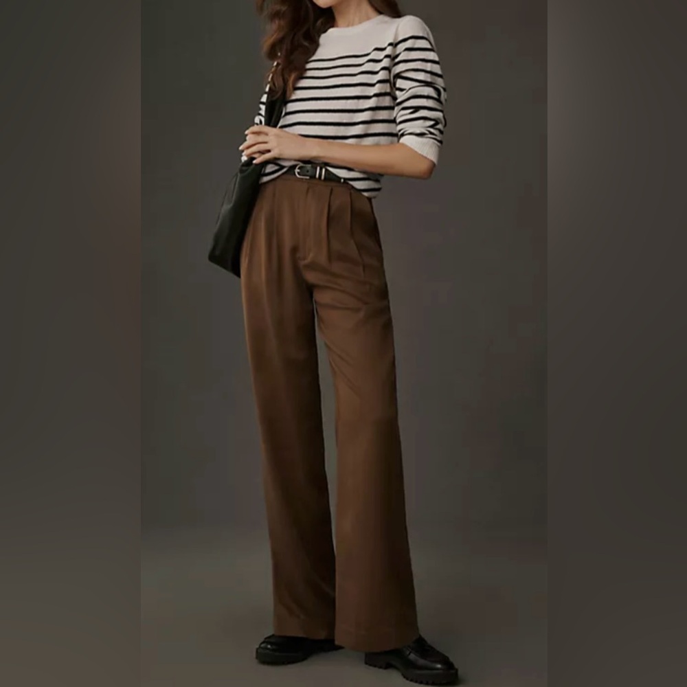 Reformation Brown Elegant Women's Trousers Size 0